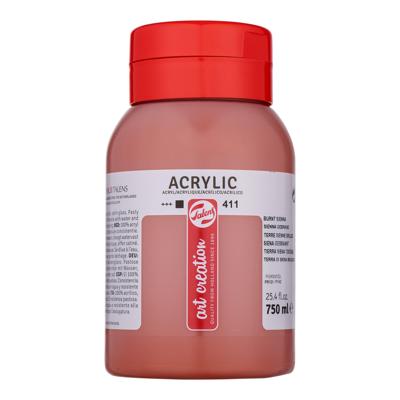 Talens Art Creation acrylverf flacon van 750 ml, sienna gebrand