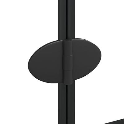 VidaXL Douchewand inklapbaar 100x140 cm esg zwart