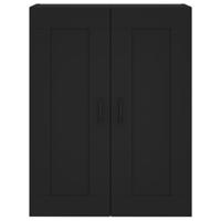 Wandkast 69,5x34x90 cm bewerkt hout zwart - thumbnail