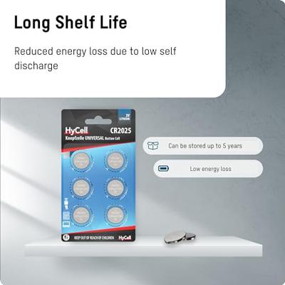 HyCell Knoopcel CR2025 3 V 6 stuk(s) 140 mAh Lithium CR2025