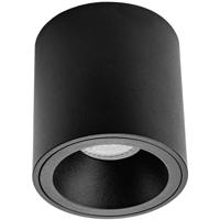 Opbouwspot GU10 - Pragmi Cliron Pro - Opbouw Rond - Mat Zwart - Aluminium - Verdiept - Ø90mm - thumbnail