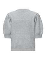 Only Onlrica Life 2/4 Pullover Knt Noos Trui Korte Mouw Light Grey Melange - thumbnail