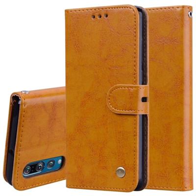 Business stijl olie Wax textuur horizontale Flip lederen case voor Huawei P30 met houder & kaartsleuven & portemonnee (bruin)
