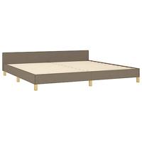 Bedframe zonder matras stof taupe 200x200 cm - thumbnail