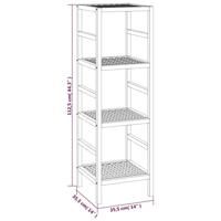 Badkamerrek 35,5x35,5x112,5 cm massief walnotenhout - thumbnail