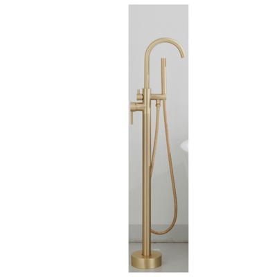 Vrijstaande Badkraan BWS Gold Geborsteld Messing Mat Goud