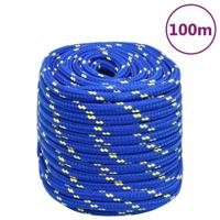 VidaXL Boottouw 18 mm 100 m polypropeen blauw - thumbnail