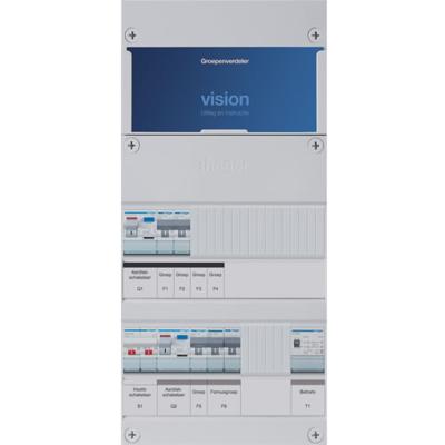 Groepenkast Hager VKG21E-FT 3-groepenverdeler met hoofdschakelaar 2x ALS 30mA +F+T 1-fase
