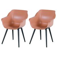 Sophie Studio dining armstoel Italian terra Carbon black - thumbnail