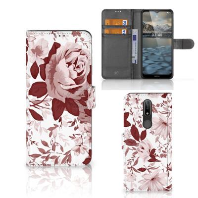 Hoesje Nokia 2.4 Watercolor Flowers Hoesje Nokia 2.4 Watercolor Flowers