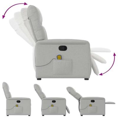 Massagestoel verstelbaar stof wolk grijs