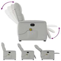 Massagestoel verstelbaar stof wolk grijs - thumbnail