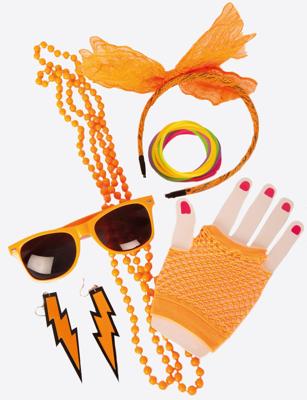 Foute Party Accessoires Set Neon Oranje