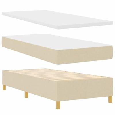 Boxspringbed met matras met hoofdeinde Crème 80 x 200 cm Stof