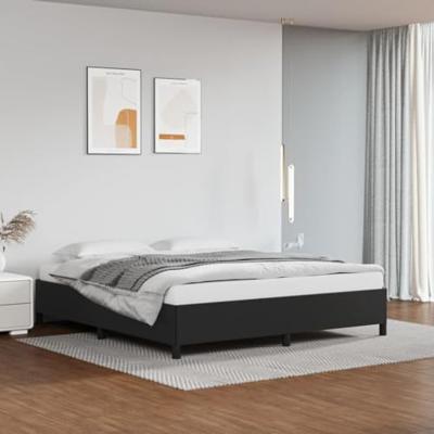 Bedframe kunstleer zwart 160x200 cm