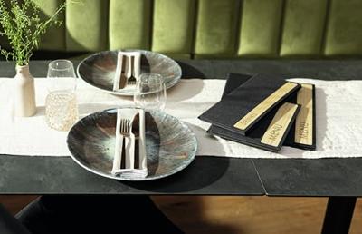 Sigel SM221 Menumap DIN A5 1 stuk(s) Incl. 2 dubbele transparante hoezen voor 8 paginas, Rubberen binding Donkergrijs, Beige