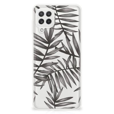 Samsung Galaxy A22 4G | M22 | TPU Case | Leaves Grey Samsung Galaxy A22 4G | M22 | TPU Case | Leaves Grey