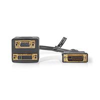 DVI-I (m) naar DVI-I en VGA (v) splitter - 0,20 meter - thumbnail