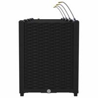 Tuin Bloempot 4 pcs Zwart Staal - thumbnail