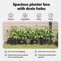 Tuin Bloempot 4 pcs Bruin Staal - thumbnail