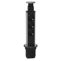 E1 inschuifbare stekkerdoos, 3-voudig stopcontact en 2 x USB inbouw stekkerdoos geschikt voor keuken, woonkamer en kantoor multifunctionele stekkerdoos met 3 standaard stopcontacten, 2 USB-poorte - thumbnail
