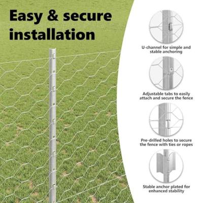 VidaXL Hek met paal zilver 1,4 x 10 m staal