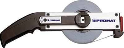 Promat/Tecwerk Meetband met frame | lengte 50 m bandbreedte 13 mm | A cm EG II | aluminium wit stalen rolbandmaat - 4000855430 Promat/Tecwerk Meetband met frame | lengte 50 m bandbreedte 13 mm | A cm EG II | aluminium wit stalen rolbandmaat - 4000855430