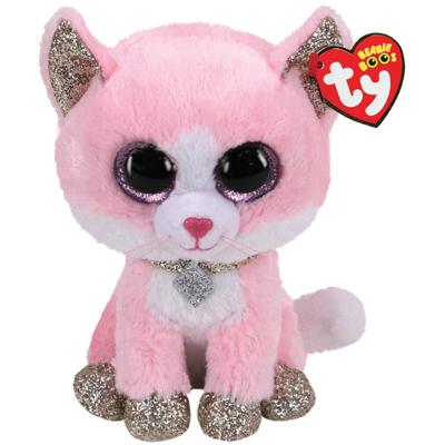 Ty Beanie boo's fiona pink cat, 15cm