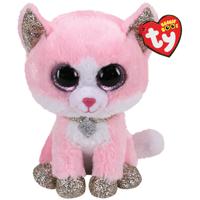 Ty Beanie boo's fiona pink cat, 15cm - thumbnail