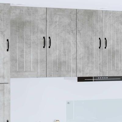 Keukenkast aan de muur Beton Grijs 40 x 31 x 80 cm Bewerkt hout Keukenkast aan de muur Beton Grijs 40 x 31 x 80 cm Bewerkt hout