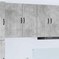 Keukenkast aan de muur Beton Grijs 40 x 31 x 80 cm Bewerkt hout - thumbnail