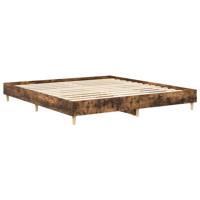 Bedframe zonder matras hout gerookt eikenkleurig 180x200 cm - thumbnail