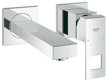 Grohe Eurocube afdekset voor 2-gats wandkraan 17 cm Chroom