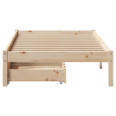Bedframe zonder matras massief grenenhout 150x200 cm - thumbnail