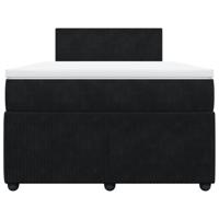 Boxspring met matras fluweel zwart 180x200 cm - thumbnail