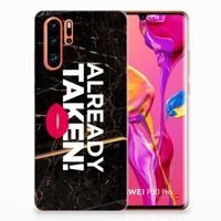 Huawei P30 Pro | Siliconen hoesje | met naam Already Taken Black - thumbnail