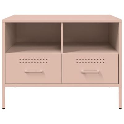 Tv-meubel 68x39x50,5 cm staal roze