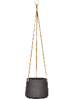 Rough Eco-line hangende bloempot L 20x17 cm Patt zwart - thumbnail