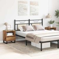 Nachtkastjes 2 st 40x35x50 cm bewerkt hout oud houtkleurig - thumbnail