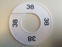 Maatring 9cm wit/zwart 38 - thumbnail