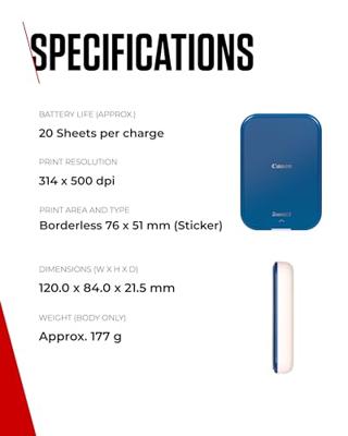 Fotoprinter Canon Zoemini 2 Blauw - thumbnail