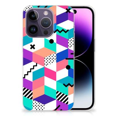 Apple iPhone 14 Pro | TPU Hoesje | Blokken Kleurrijk