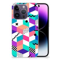 Apple iPhone 14 Pro | TPU Hoesje | Blokken Kleurrijk - thumbnail