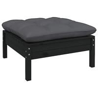 3-delige Loungeset met antracietkleurige kussens grenenhout - thumbnail