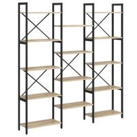 Boekenkast Sonoma eiken 156 x 25 x 167.5 cm Bewerkt hout - thumbnail