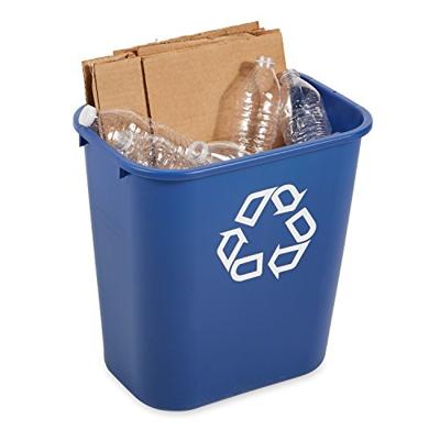 Rubbermaid recylagebak, zonder zijbakjes, 26,6 liter, blauw