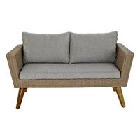 Tafelset met 3 fauteuils DKD Home Decor MB-166666 137 x 66 x 70,5 cm Kristal Hout Synthetische rotan Staal (4 pcs) - thumbnail