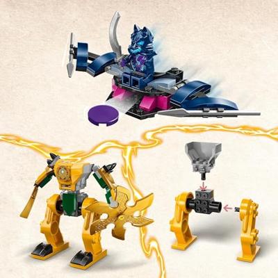 LEGO 71804 NINJAGO Arins vechtrobot, Ninjaspeelgoed met Arin minifiguren met mini-Katana en robots - thumbnail