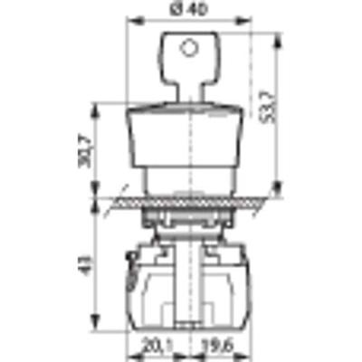 BACO L22GM01E Noodstopschakelaar Kunststof frontring, Zwart IP69K 1 stuk(s)