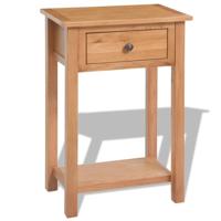 VidaXL Wandtafel 50x32x75 cm massief eikenhout - thumbnail